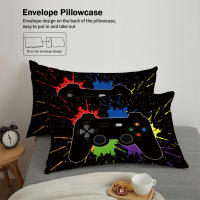Juego De Sábanas Con Patrón De Control Remoto De Juego 3 Piezas Funda De Edredón Y 2 Fundas De Cojines 100% Poliéster 90gsm - details 5