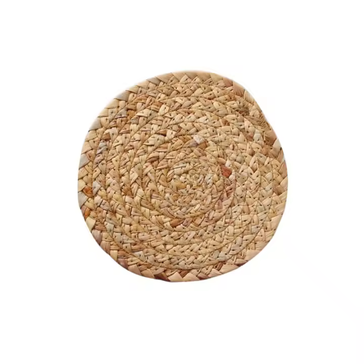 Tazas De Rattan Natural Redondas Hechas a Mano Tapetes De Isolación Para Mesa Accesorios De Decoración De Cocina Estilo Japonés - 1