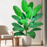 Planta Artificial De Palma Tropical Grande Hojas De Plátano Falso 24 Hojas Toque Real Strelitzia Reginae Para Jardín Interior 65-120 Cm - details 18