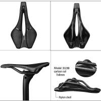 Sillín De Bicicleta MTB/Road UD Carbono 245x139mm Asiento Ciclismo Holes Chassis De Nylon Nariz Corta Herramientas No Incluidas - details 7