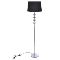 vidaXL Lámpara de Pie con Pantalla de Tela y Soporte de Metal Luz Suelo Color Blanco,  Negro, y mas - details 1