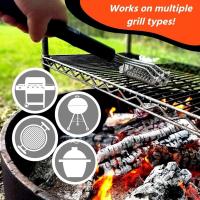 Cepillo Limpieza Parrilla SANDALFON con Diseño de 3 Hélices de Acero Inoxidable 201 para Carbón, Porcelana y Parrillas de Gas - details 8