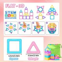 Bloques De Construcción Magnéticos STEM Juguete Educativo DIY Color Macarón Set De Construcción Aprendizaje Para Cumpleaños Halloween Navidad - details 5