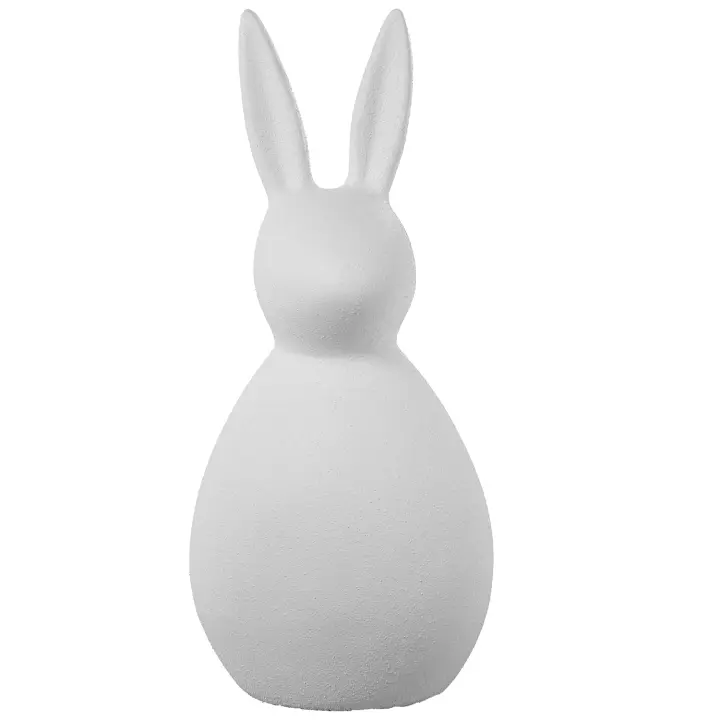 Figura ceramica conejo 50cm blanco 20x20x50cm - 1
