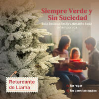 HOMCOM Árbol de Navidad Artificial, Árbol de Navidad Nevado, Abeto Artificial con Ramas Articuladas, Base Plegable, Fácil de Montar, Decoración para Hogar, Oficina, Fiestas - details 0