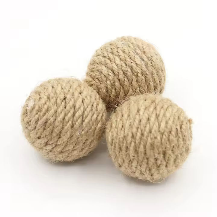 Juguete Para Gatos 10pcs Bola De Sisal Colorido Duradero Muela La Boca De La Bola Con Campana Estimula Los Dientes Y El Juguetumiento - 1