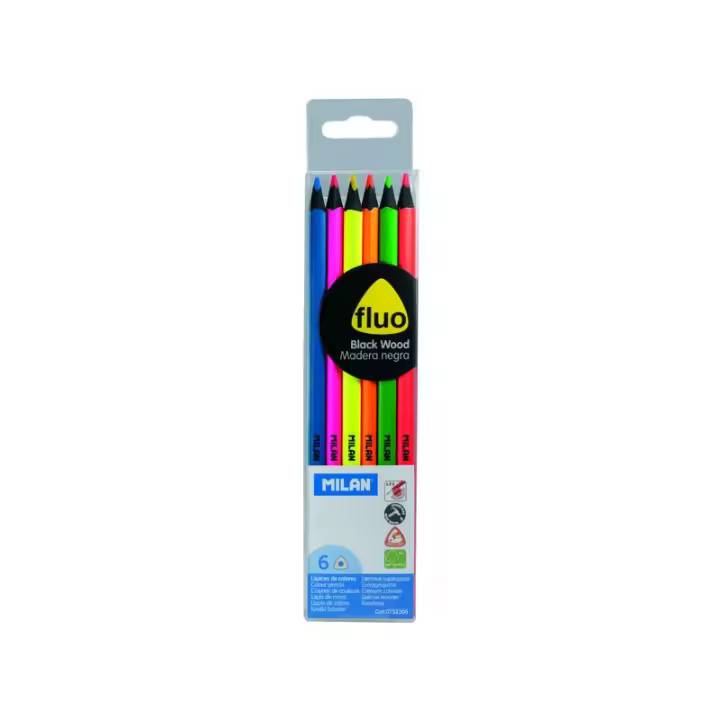 Milan - MIL BLISTER 6 LÁPICES COLOR FLUOR 752306 752306 - 1