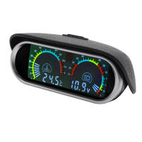 Gauge De Temperatura De Agua Para Coche 2 En 1 Con Sensor De Temperatura Y Voltímetro Digital Horizontal 12v 24v Accesorios De Medidor De Agua - details 7