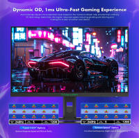 TITAN ARMY Monitor Gaming 2K 240Hz P2710S, Fast IPS QHD 2560 x 1440P Vertical Monitor, 1ms , HDR 400 135% sRGB, FreeSync y G-Sync Monitor de Computer, Cuidado de Los Ojos, VESA, DP, HDMI, For FPS MOBA RPG MMO RTS RAC Gaming - details 10