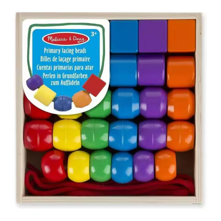 Juego de madera Cuentas Primarias para Atar Melissa & Doug - 1