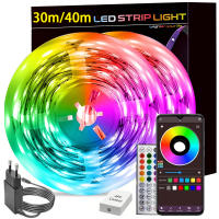 Tiras De Luces LED RGB Flexibles 10m 20m 30m 40m Sin Fitas Para Decoración De Habitación Y TV Compatible Con Música Mikenoon - details 0