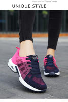 Zapatos Casuales Para Mujer Suela Antideslizante Transpirable De Encaje Y Malla Con Cordones Elásticos Antideslizantes Y Suaves Para Caminar - details 2