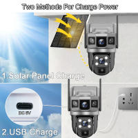 Cámara De Seguridad IP Exterior Inalámbrica 6K 12MP Con Doble Lente Y Sensor Solar WiFi Monitorización Con Batería Y Detección De Movimiento PIR - details 5