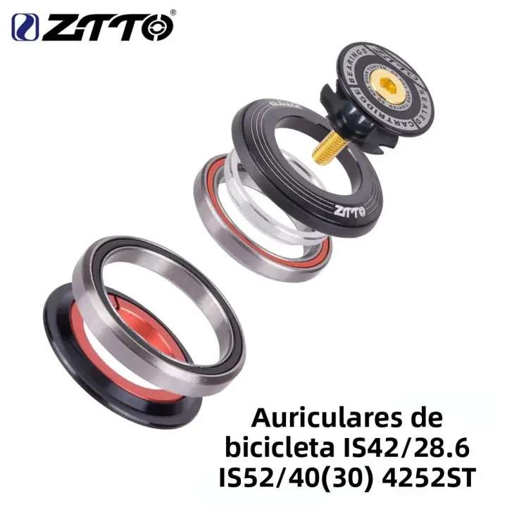 ZTTO Headset Para Bicicleta De Carretera MTB 42mm 52mm CNC 1 1/8 "-1 1/2" Tapered Tube Integrated Angular Contact Bearing 4252ST - 1
