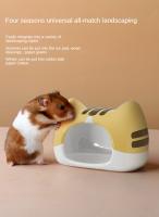 Nueva Creativa Casita De Cerámica Para Hamsters Nido Creativo Verano Evacuación Casa Con Ramas De Flor Jaula De Oso Dorado Suministros De Paisaje Ornamento - details 3