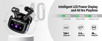 Auriculares inalámbricos Bluetooth 5,4 with Pantalla táctil multimunicón Y 5 Modos de ecualización, intraauriculares Estéreo de graves de 48 h with Cancelación de ruido ANC, IPX7 para Android/iOS. - details 3