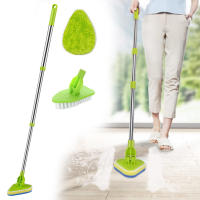 Cepillo De Limpieza Con Mango Largo 3en1 Cepillo De Ducha Para Azulejos Y Tinas Rotativo 180° Y Extensible Para Baño Y Cocina Material Plástico - details 0