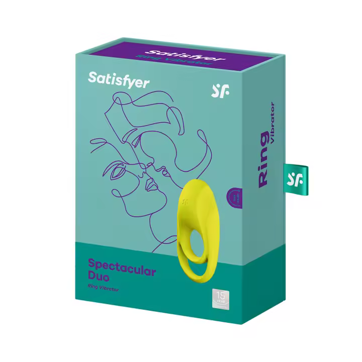 SATISFYER ESPECTACULAR DUO ANILLO VIBRADOR AMARILLO - 1