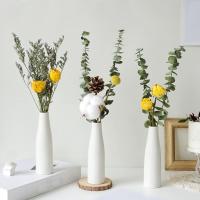 Florero alto cónico de cerámica, florero decorativo, florero cónico de mesa, floreros pequeños de cuello estrecho para el hogar, mesa de boda, dormitorio, sala de estar, escritorio de oficina - details 3