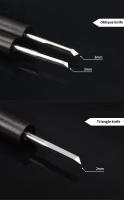Conjunto De 10 Cincel Manual Para Carving DIY Herramientas De Madera De Oliva Núcleo De Nogal Cincel De Madera Sandalo Manija De Madera De Sándalo Material De Hoja HSS - details 2