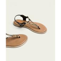 Sandalias planas de Mujer PORRONET 3112-001 ESCLAVA ADORNO METAL NEGRO 35855 25V - details 5