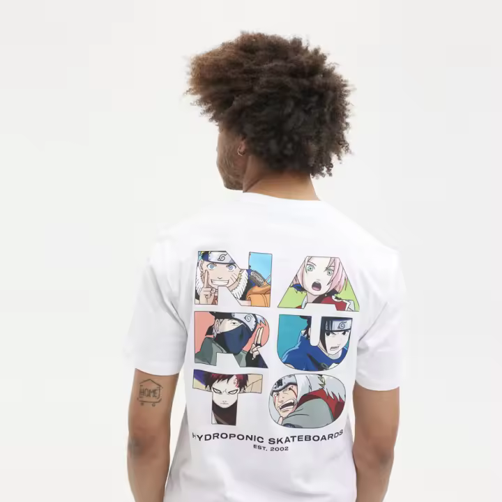 Camiseta Manga Corta HYDROPONIC NARUTO TYPE White NA505-01 - 1