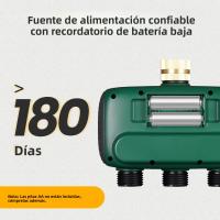 MOES Timer De Riego Automático 3 Salidas Con Inlet De Latón IPX5 Impermeable Pantalla LCD Botón De Giro Para Jardín Aspersor - details 7