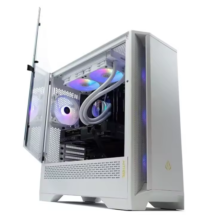 Torre ATX Forgeon Mithril ARGB Mesh Blanca - 1