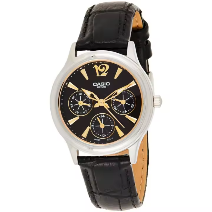 Casio  Ltp-2085l-1a Reloj De Pulsera Analógico Para Mujer Color Negro - 1
