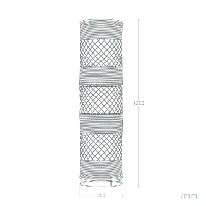 Ledkia Lámpara de Pie Ratán Natural Diseño Chic 1200xØ250 Mm - 1