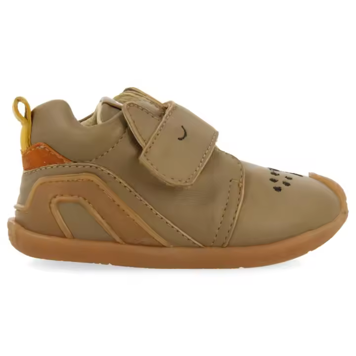 Botín taupe de piel con diseño de carita de animal  70244-VOLIN. Respetuosos - 1
