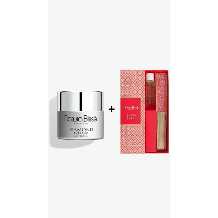 Natura bisse DIAMOND EXTREME CREAM LIGHT TEXTURE 50ml + pack premium abanico y desmaquillante de ojos y labios de regalo - 1
