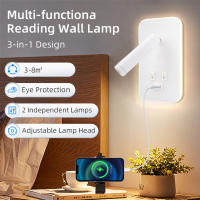 Lámpara De Pared Moderna Recargable Iluminación Para Lectura En La Habitación Decoración Para El Salón Spot De Pared LED Con Soporte De Aluminio Negro Y Blanco - details 6
