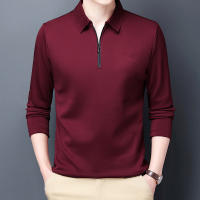Camisa Polo Para Hombre Casual Inteligente De Manga Larga Con Cierre Y Cuello Alto Estilo De Negocios Moda Primavera Otoño Ropa Suelta - details 10