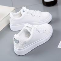 Zapatos Blancos Pequeños Para Mujer 2023 Otoño Bordados De Rosa Suela Gruesa Cuero Casual Estudiantes Zapatos Plataforma - details 6