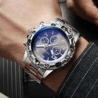Reloj De Negocios Para Hombre 2pcs/set Moda Dial Arábigo Banda De Acero Reloj De Cuarzo Sin Caja Material De Correa De Aleación Resistente Al Agua - details 6