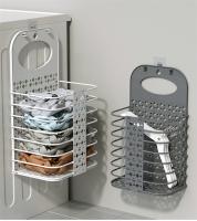 Cesta De Ropa Sucia Plegable Organizador De Lavandería Multifuncional Para Baño Soporte De Pared Material Plástico - details 4