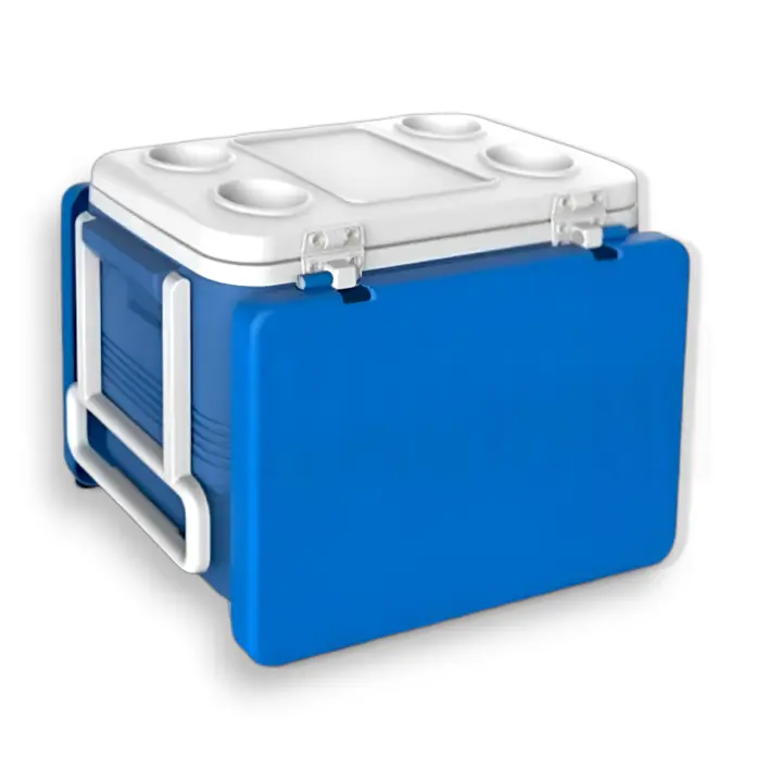 Nevera Azul con Mesa de Ruedas 45Litros | Karawan - 1