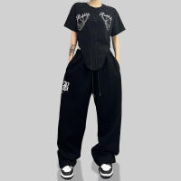 Pantalones De Mujer High Waist Hip-Hop Casual Street Personality Primavera Verano 2024 Largo Ajuste Regular Estilo Ancho - details 1