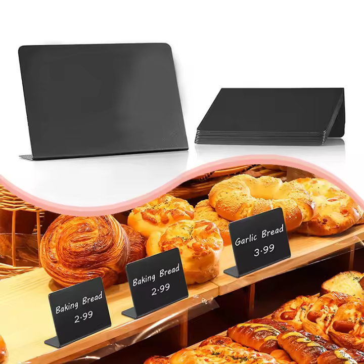 5Pcs Mini Tablero De Lápiz Con Base Etiquetas De Nombre Para Café Y Pastelería Menú Portátil Etiquetas De Etiqueta Para La Mesa - 1