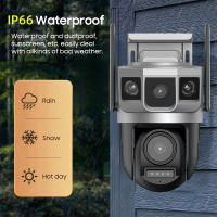 Cámara De Seguridad IP Exterior HD 6K 12MP Con Visión Nocturna Y Detección De Corpo PIR Cámara Inalámbrica WIFI 4G SIM Tarjeta Triple Pantalla CCTV - details 8