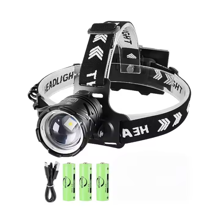 Linterna Frontal LED De Alta Potencia Recargable USB Con Telescópico Fuerte Luz Longitudinal Impermeable Para Camping Pesca Al Aire Libre - 1