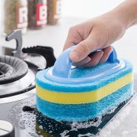 Cepillo De Limpieza Con Mango Para Cocina Y Baño Durable Y Fuerte Para Lavar La Bañera Cepillo De Esponja Azul Tamaño 14x8x3.5cm - details 4