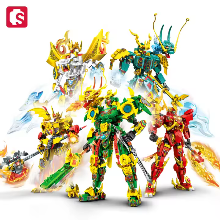 SEMBO Bloques De Construcción Transformables MOC Modelos De Animales Juguetes Para Niños Set De Construcción De Robot DIY Regalos Para Navidad Tamaño Pequeño Compatible Con Lego Material ABS - 1