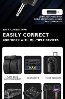 Micrófono Inalámbrico UHF 2 Canales Fijo Para Party Karaoke Profesional Iglesia Show Conferencia Handheld Micphone CHANGXI - details 8