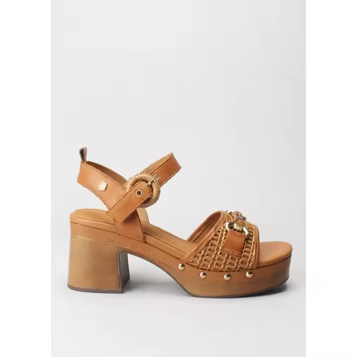 sandalia madera rafia camel CARMELA - 1