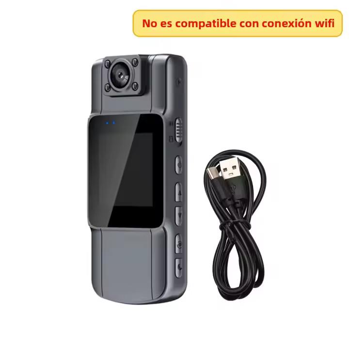 Cámara Mini Body 4K UHD Con Ángulo Amplio De 150° Lente Rotatable De 180° Vida Útil De La Batería 7 Horas WiFi Para Grabación Diaria Y Conferencias - 1