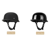 Casco De Motocicleta Estilo Alemán Cuero Pilot Retro Abierta Cara Mitad Para Cruce Chopper Biker Certificación DOT Unisex Tallas S-XXL - details 3