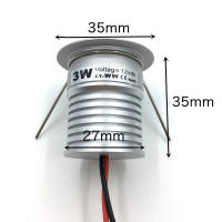 Luz De Gabinete Revestida 3W LED Mini Spot DC12V 24V Difusor De Pared Para Joyería Iluminación De Habitaciones Y Techo - details 3