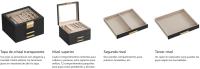 SONGMICS Caja de Joyas, Caja Joyero de 3 Niveles, Estuche de Joyería, Tapa de Cristal, con 2 Cajones, Gran Capacidad, Estilo Moderno, Idea de Regalo, Azul Ahumado y Dorado/Blanco Nube/Gris Interestelar/Gris Interestelar y Dorado/Negro Grafito/Verde Aguaca - details 8